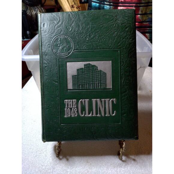The Clinic 1948 Jefferson Medical College Philadelphia yearbook leather like cvr - Picture 1 of 8
